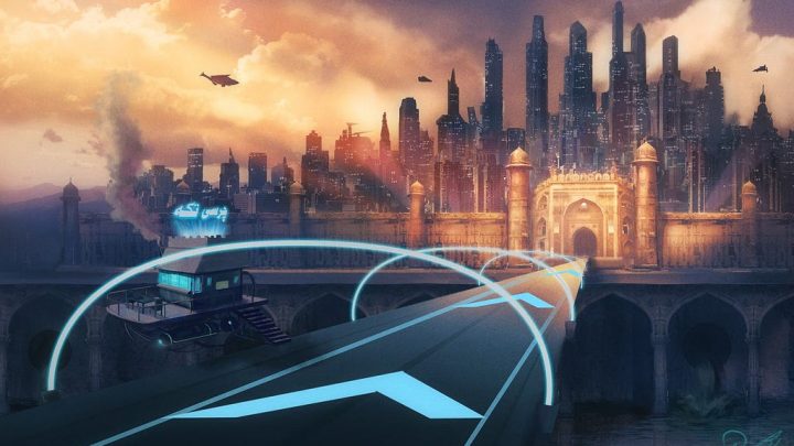 Futuristic Illustration of a Pakistani City